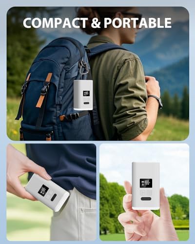 ZOPOM Portable Air Pump with LED Light and 5 Nozzles 1
