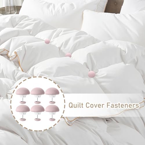 6-Pack Duvet Cover Clips - Comforter Fasteners For Thick Fabrics