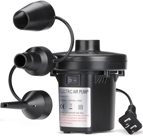 InflateBeasts 130W Electric Air Pump with 3 Nozzles