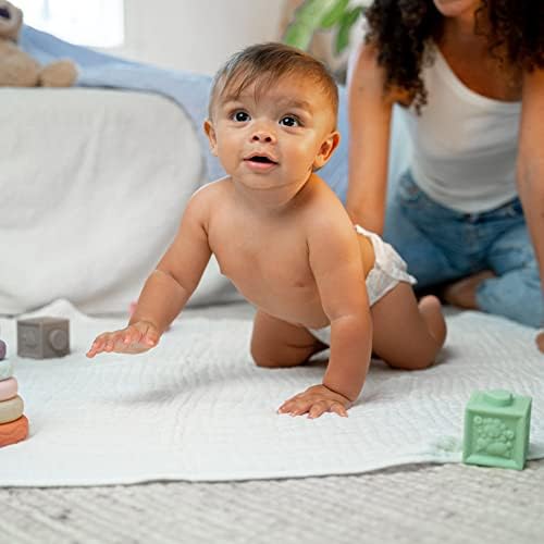 Comfy Cubs Muslin Baby Blanket - 40x40 White