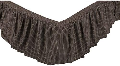 VHC Brands Kettle Grove Twin Bed Skirt 39x76x16 Country Black