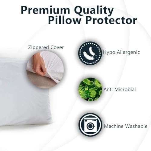 4 Pack Pillow Protector 20x26 Inches Waterproof Soft Breathable