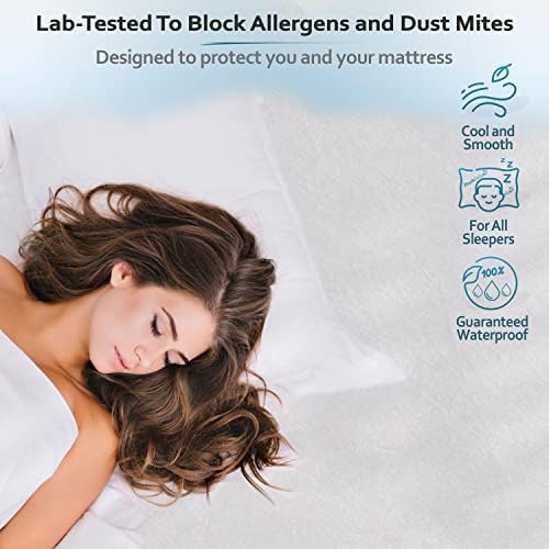 PlushDeluxe Waterproof Mattress Protector for Mini Crib