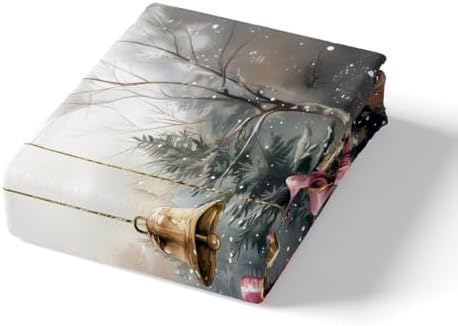 Castle Fairy Christmas Balls Fitted Sheet Set with Pillowcase