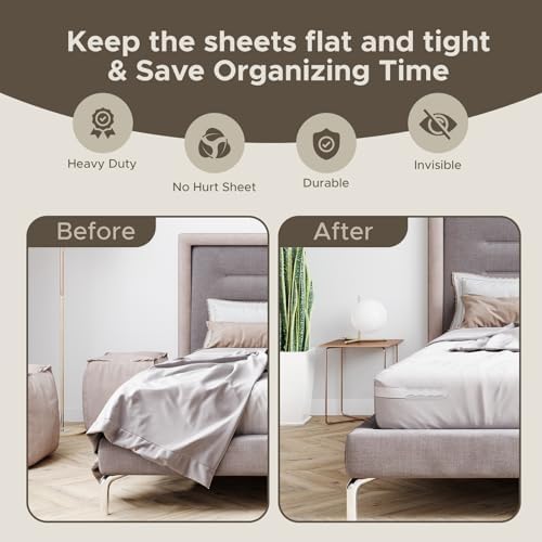 MIAOBAOLE Bed Sheet Holder Fitted Lock - 4 Pcs Set