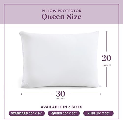 CirclesHome Pillow Protectors 2 Pack Queen Size