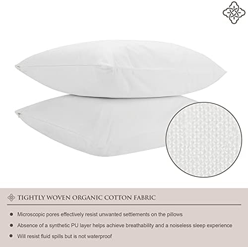 BIOWEAVES Organic Cotton Pillow Protectors 2-Pack