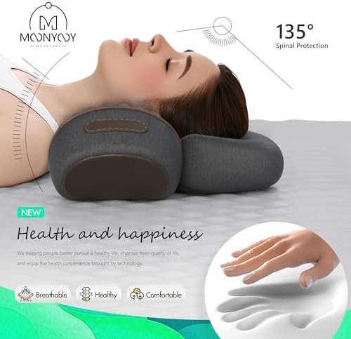 MOONYOOY Memory Foam Neck Pillow for Side Sleepers