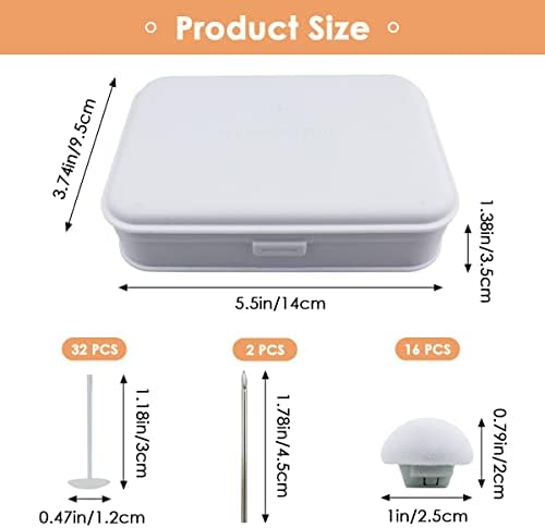 LEEFONE 16 Pcs Duvet Clips with Safety Pins White