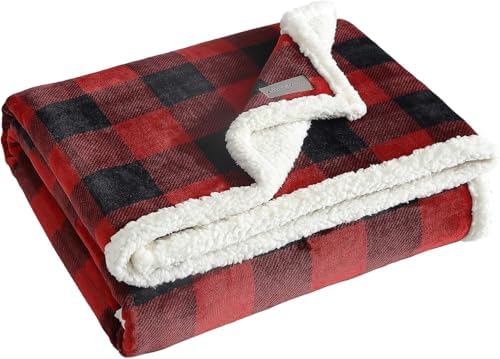 Eddie Bauer Cabin Plaid Red Throw Blanket