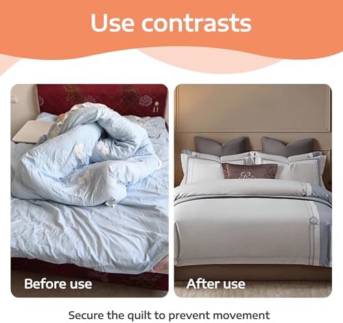 Varpotle Duvet Clips Kit 8pcs White Thread Fasteners