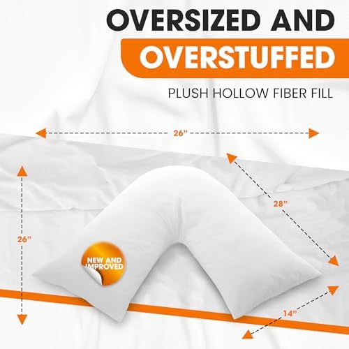 Cheer Collection V-Shaped Body Pillow for Side Sleepers and Pregnancy