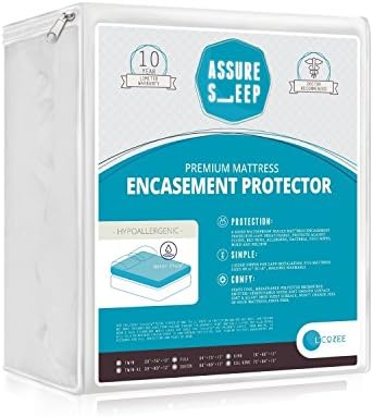 Waterproof Zippered Mattress Encasement - Breathable Full Size Protector by LCOZEE