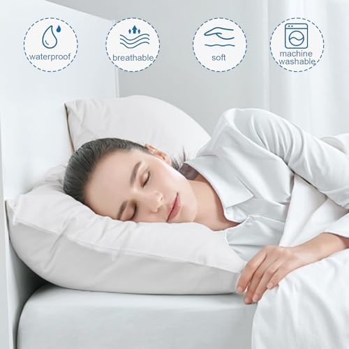 4 Pack Pillow Protectors with Zipper 20x26