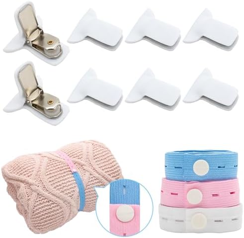 8 Pack Duvet Clips with 3 Elastic Bands for Bedding