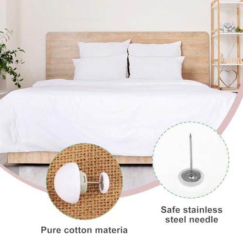 Teaaha 12 Sets Duvet Clips with Soft Fabric Non-Marking Fasteners White Grey