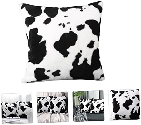 Hoement Plush Throw Pillow Covers Zipper Decorative Insert Cover