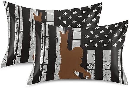 Cindly USA Flag Sasquatch Throw Pillow Covers