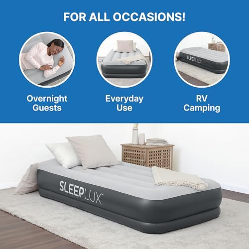 SLEEPLUX Durable Twin Air Mattress with Pump Pillow USB