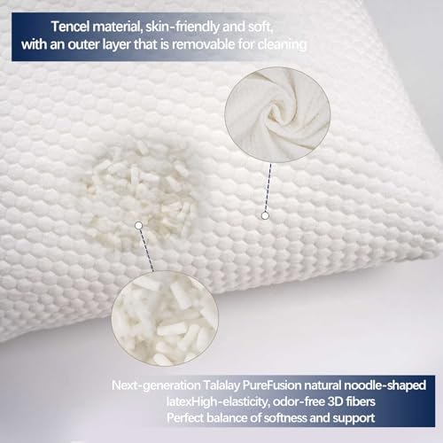 Talatex Premium Latex Body Pillow with 3 Compartments