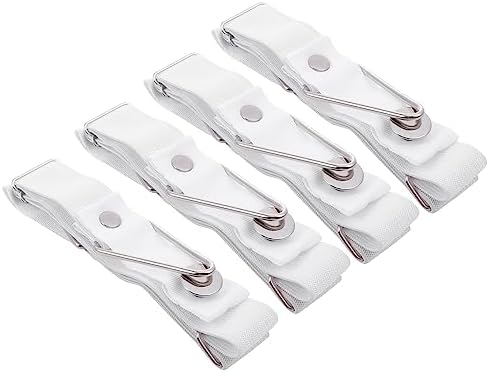 WHAMVOX 4pcs Adjustable Bed Sheet Fixators with Metal Buckle