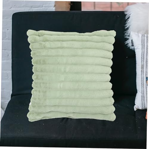 Garneck Square Plush Throw Pillow Case with Faux Rabbit Fur Design