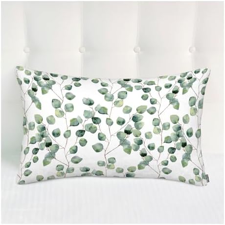 Eucalyptus Leaves Throw Pillow Covers for Bed and Office 20x30 Inches