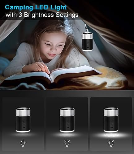 LIBERRWAY Rechargeable Air Pump - Cordless Portable with LED Light