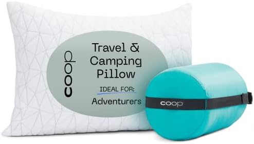 Coop Home Goods Adjustable Travel Pillow 19x13 Memory Foam