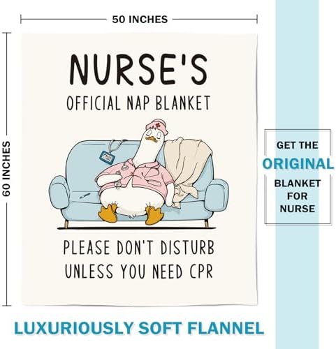 Thoughtful Nurse Gifts for Women Men - Soft Flannel Blanket