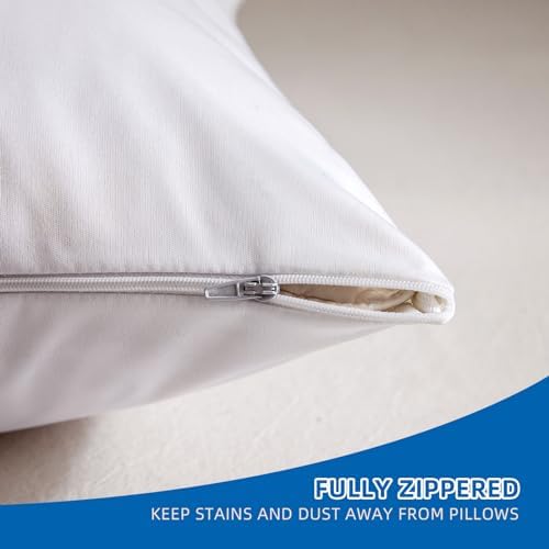 4 Pack Waterproof Pillow Protectors with Zipper 1