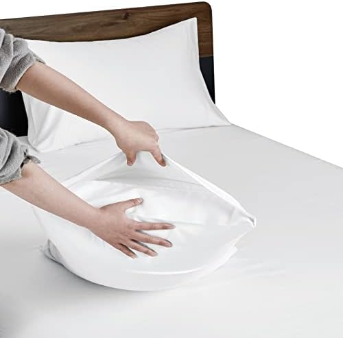 FreshCulture White Pillowcases Queen Size 12 Pack - Soft Microfiber