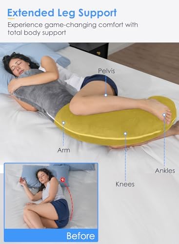 QUEEN ROSE S-Shaped Body Pillow for Side Sleepers