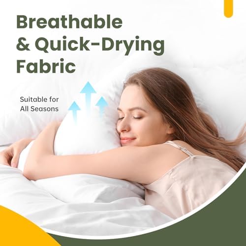 Fairpeak 4 Pack Pillow Protectors - Waterproof TPU Coated Zipper Covers