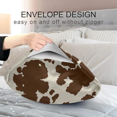 GAMSTAS Cow Print Throw Pillow Covers 20x26 Inch