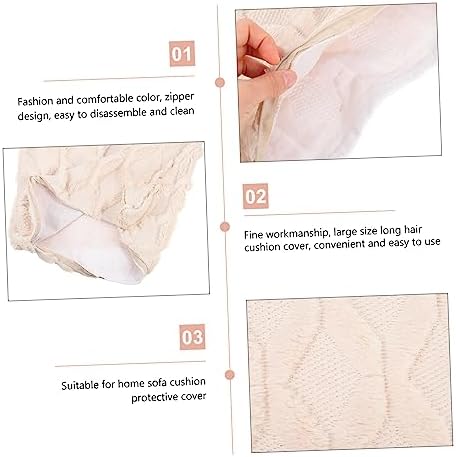 Cabilock 1 Piece Beige Double-Sided Plush Throw Pillow Cover