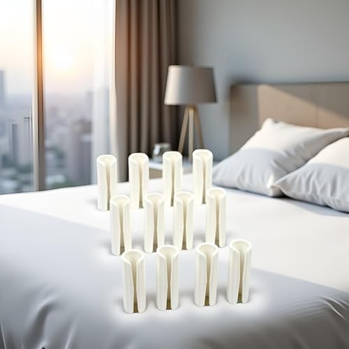 12 Pc White Sheet Grippers for Secure Bed Fit