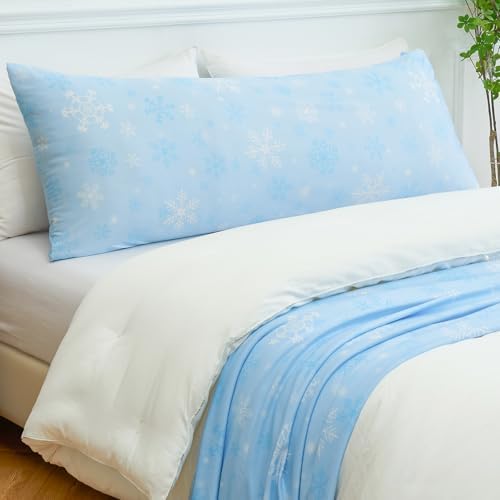 HCORA Cooling Body Pillow Case - Double-Sided Floral Design