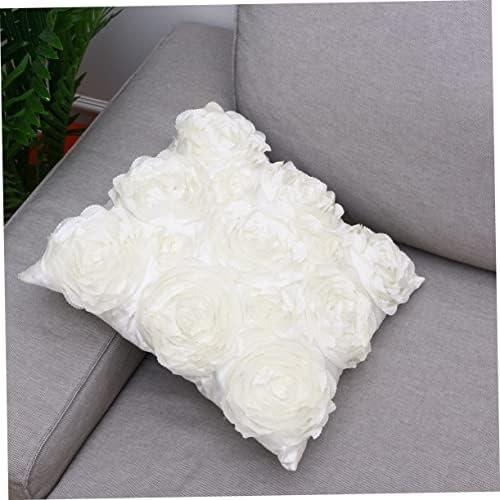HONMEET 3D Rose Throw Pillow Covers with Invisible Zipper