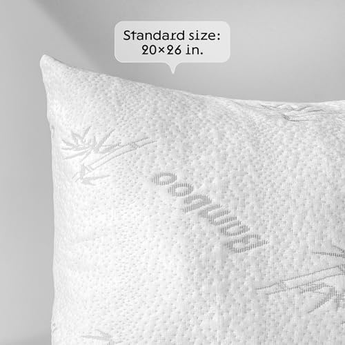 Cloud-Like Pillow Protectors with Zipper - 2-Pack White