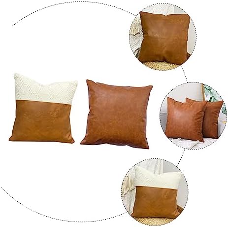 Cabilock 2pcs Nordic Style Throw Pillow Covers with Fringe