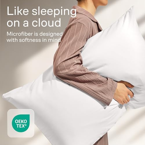 Ultra Soft Zipper Pillow Protectors - 4 Pack King Size