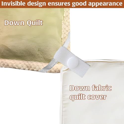 16Pcs White Duvet Clips for Comforter Stability 1