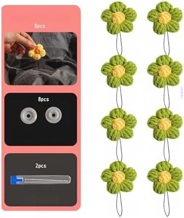 CozyCove 8-Piece Duvet Clips with Flower Design Yellow