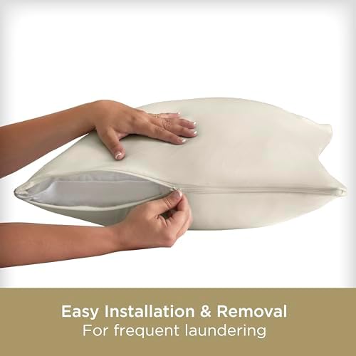 AllerEase Organic Cotton Allergy Pillow Protector - 2 Pack
