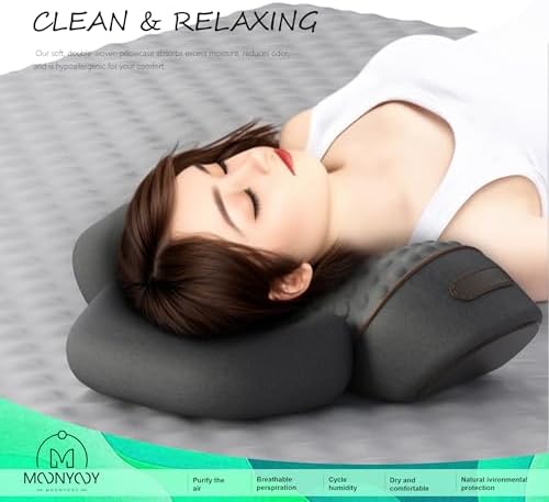 MOONYOOY Memory Foam Neck Pillow for Side Sleepers