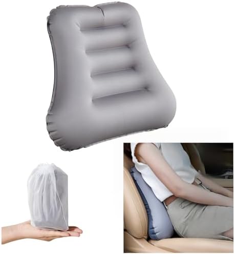 Inflatable Lumbar Support Pillow - Grey