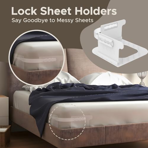 MIAOBAOLE Bed Sheet Holder Fitted Lock - 4 Pcs Set