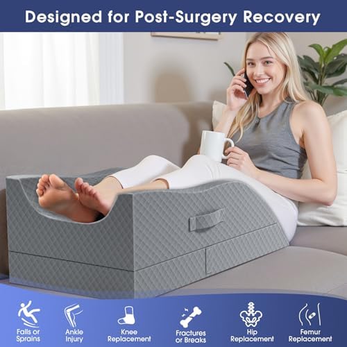 CushZone Leg Pillow with 3 Height Adjustment