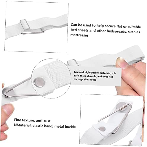 WHAMVOX 4pcs Adjustable Bed Sheet Fixators with Metal Buckle